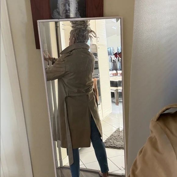 Vintage Sears Men's Tan Double-Breasted Trench Coat - Picture 3 of 12